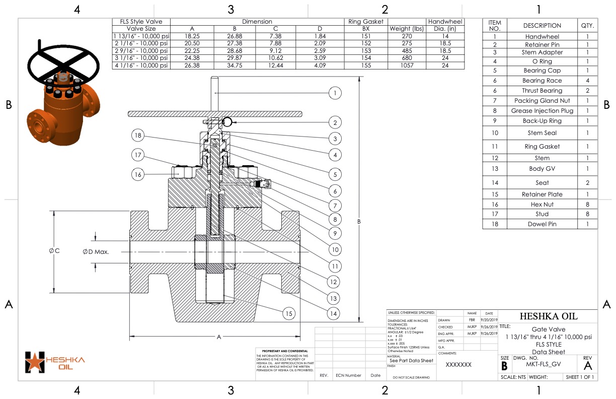 GV Assembly 10ksi FLS Style Data Sheet