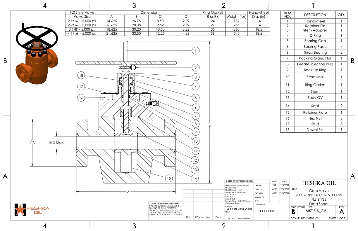 GV Assembly 5ksi FLS Style Data Sheet